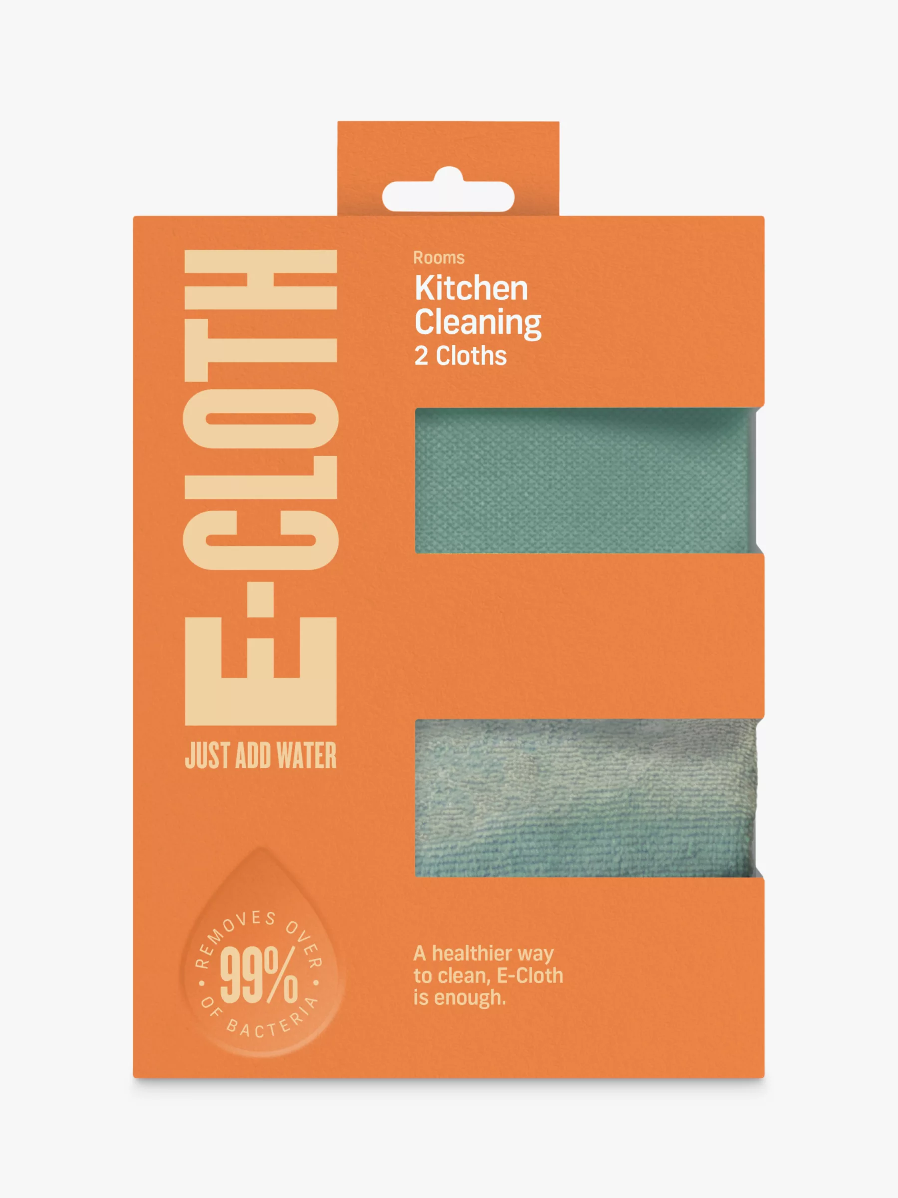 Set Două Lavete Premium E-Cloth din Microfibră pentru Curățarea Bucătăriei, Compartiment Abraziv, 32 x 32 cm [2]