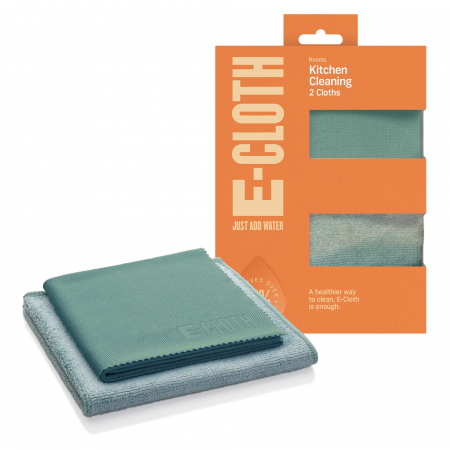 Set Două Lavete Premium E-Cloth din Microfibră pentru Curățarea Bucătăriei, Compartiment Abraziv, 32 x 32 cm [1]
