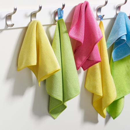 Set de Patru Lavete Premium E-Cloth, Universale din Microfibră pentru Curățenie Generală, Birou, Bucătărie, Baie, Geamuri, Praf, Diverse Culori, 32 x 32 cm [2]