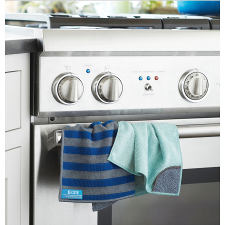 Set Două Lavete Premium E-Cloth din Microfibră pentru Curățarea Bucătăriei, Compartiment Abraziv, 32 x 32 cm [3]
