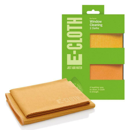 Set Două Lavete Premium E-Cloth din Microfibră pentru Geamuri, Rame PVC, Pervaze, 32 X 32 cm [0]