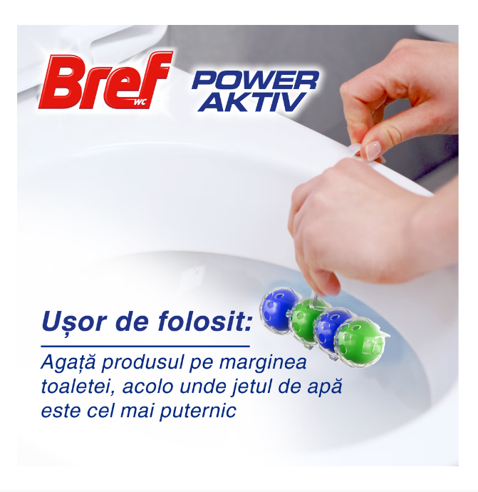 Odorizant toaleta Bref Power Active Pine, 6x50g [5]