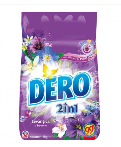 Detergent de rufe - Detergent 2 in 1 Dero Automat, Levantica, 2 Kg