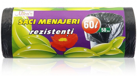 Produse de curatenie - Mica's saci menajeri 60l, 50buc