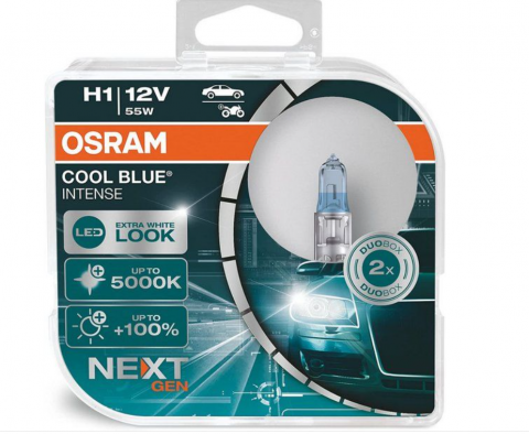 Becuri Auto 12V - SET 2 BECURI - OSRAM COOL BLUE INTENSE (NEXT GEN) H7 55W 12V 2x (64210CBN-HCB)