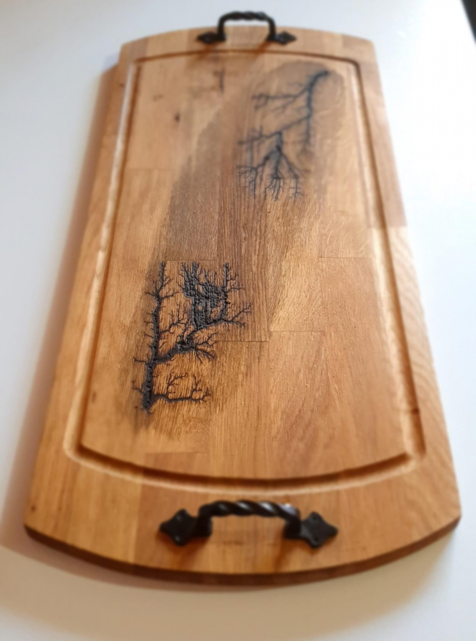 Platou Rectangular din Lemn - 60x30 cm, Design Rustic pentru Servire și Decor [3]