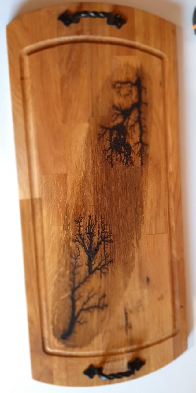 Platou Rectangular din Lemn - 60x30 cm, Design Rustic pentru Servire și Decor [2]