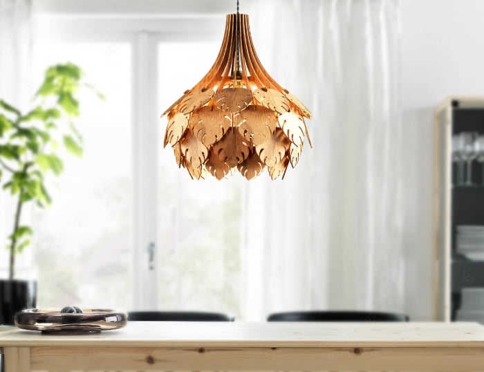 Lustra Pendul elegant din lemn Tropical Leaves [3]