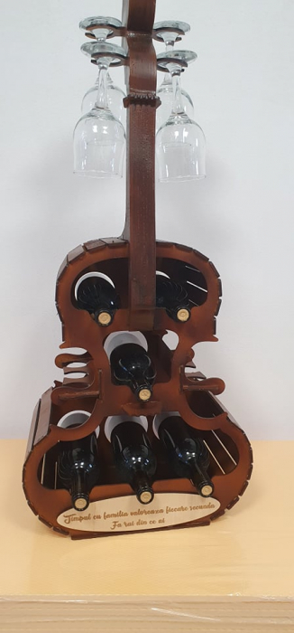 Suport pentru sticle de vin în formă de vioară | Un accesoriu elegant și practic pentru orice casă [2]