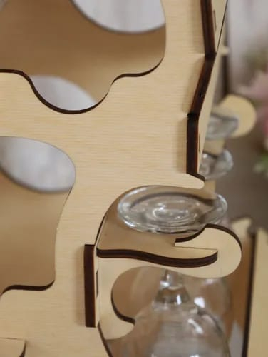 Suport Sticle Vin Vioară Wood Rustic Art - Design Elegant și Practic [7]