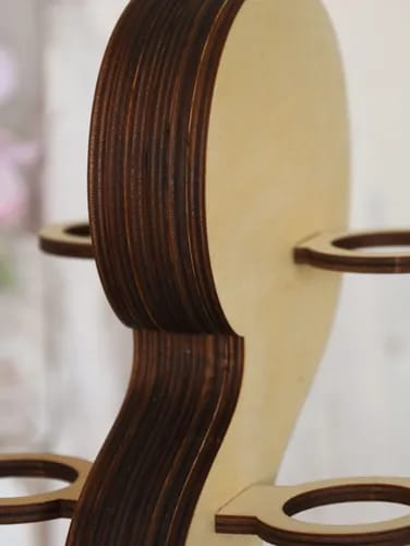 Suport Sticle Vin Vioară Wood Rustic Art - Design Elegant și Practic [4]