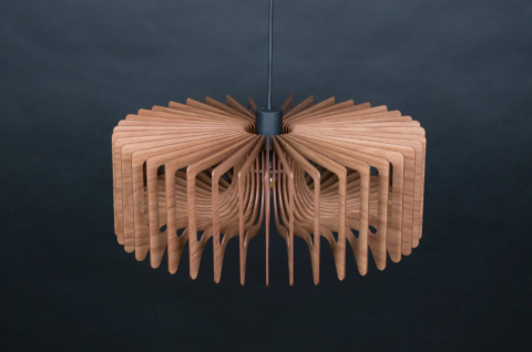 Candelabru din Lemn în Stil Scandinavian – Plafonieră Modernă Suspendată pentru Iluminat Interior Elegant [2]