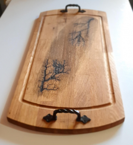 decoratiuni - Platou Rectangular din Lemn - 60x30 cm, Design Rustic pentru Servire și Decor