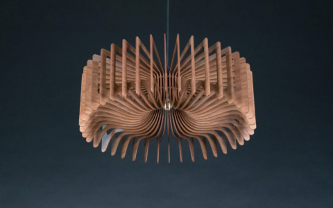 Candelabru din Lemn în Stil Scandinavian – Plafonieră Modernă Suspendată pentru Iluminat Interior Elegant [3]