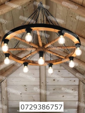 Produse - Candelabru rustic 80 cm cu 9 dulii e27