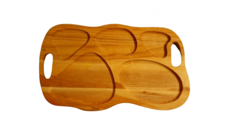 Platou din lemn cu 5 compartimente  50x25cm [2]