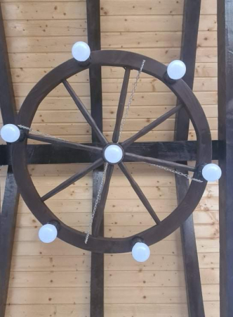 Candelabru rustic 80 cm cu 7 dulii e27  wenge [1]