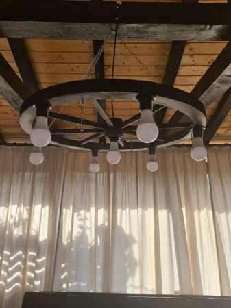 Candelabru rustic 80 cm cu 7 dulii e27  wenge [2]