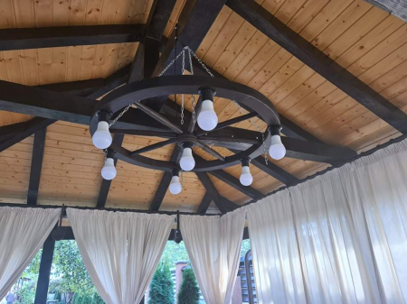Produse - Candelabru rustic 80 cm cu 7 dulii e27  wenge