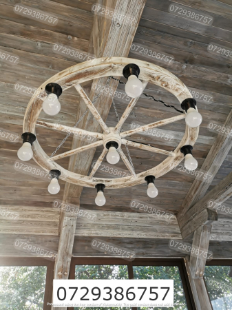 Candelabru rustic 80 cm cu 9 dulii e27  Antichizat [1]