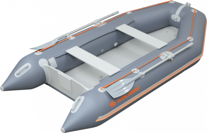 Barca KM-330D + podina rigidă tego, întarită cu profil de aluminiu [1]