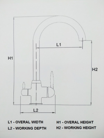 Baterie cu 3 cai model Clasic Negru Granit Krausen - KRAUSEN [2]
