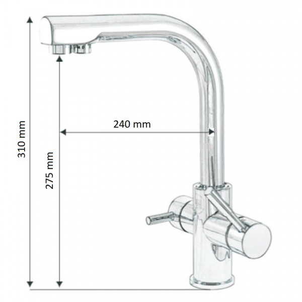 Baterie cu 3 cai Waterline finisaj Cromat sau Nichel satinat 3KSA1 [1]