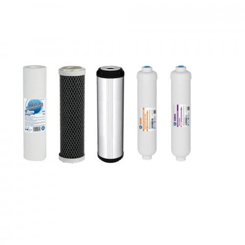 Seturi de cartuse - Set 5 filtre de schimb purificator cu osmoza Aquafilter RO5 Advance