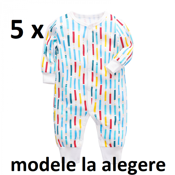 EASYMOM Set 5 x Pijama Fara Picior la alegere [1]