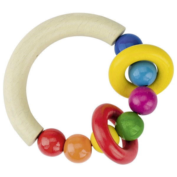 Jucarile zornaitoare multicolora din lemn cu inele pentru bebelusi [1]