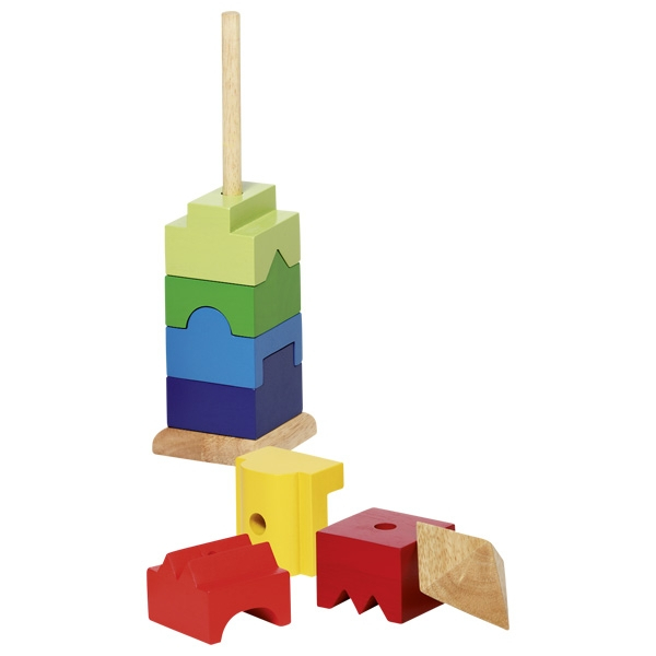 Turn multicolor de stivuire cu piese din lemn unice [2]