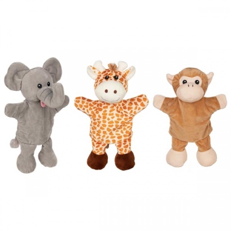 Papusa de mana cu animale - girafa, elefant si maimuta [1]