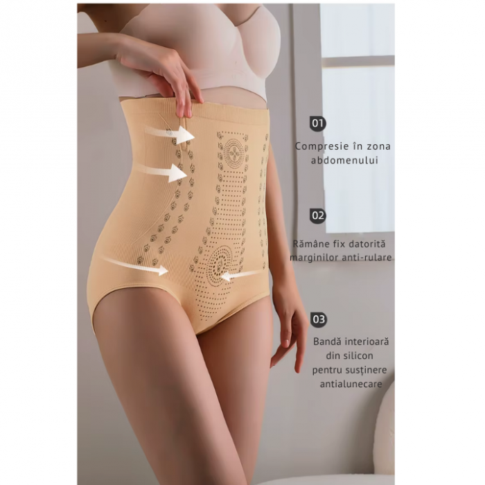 Chilot modelator talie înaltă – Lenjerie modelatoare femei pentru abdomen plat și talie subțire [5]