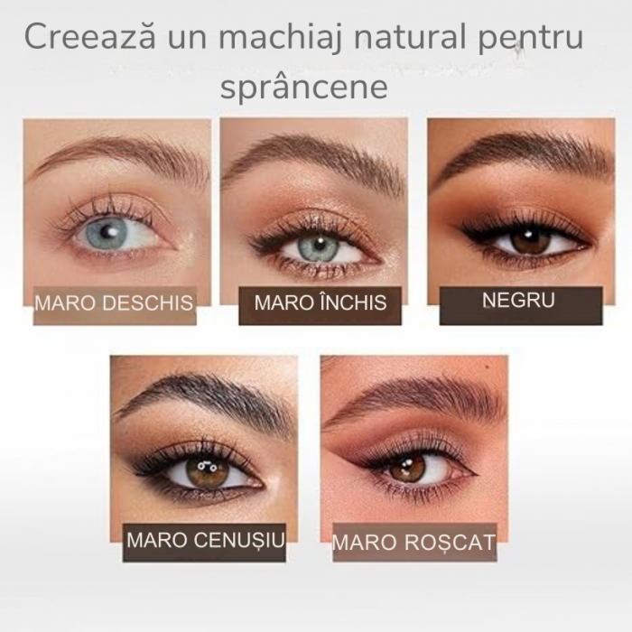 Creion Microblading pentru Sprâncene cu 4 Vârfuri Precise, Rezistent la Apă, pentru Contur Natural și Definire Perfectă – Disponibil în Diverse Nuanțe [3]