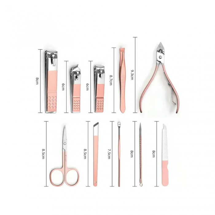 Set Profesional de Unghiere din Oțel Inoxidabil pentru Manichiură și Pedichiură – Kit Portabil [7]