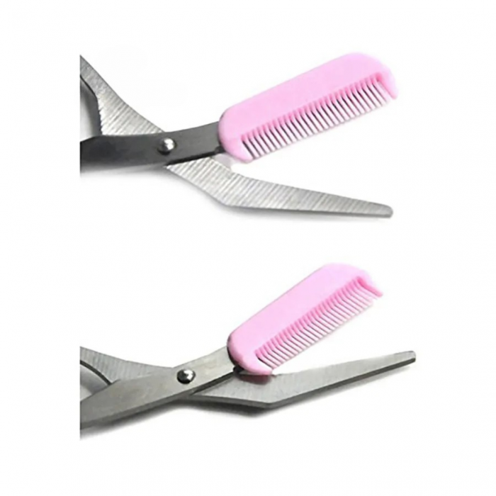 **Trimmer Multifuncțional pentru Sprâncene – Foarfecă cu Pieptene Integrat, Tundere și Conturare Precisă** [5]