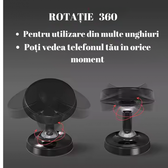 Suport pentru telefon cu rotire 360°, stabil, rezistent – ​​confort maxim pentru utilizare hands-free [2]