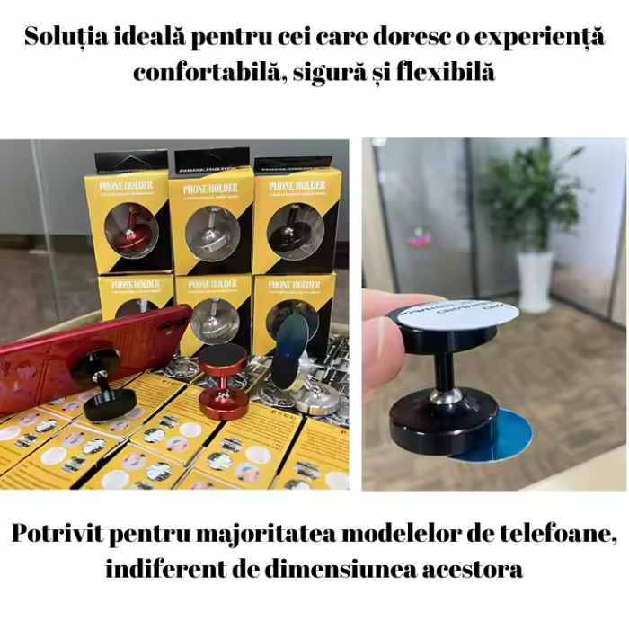 Suport pentru telefon cu rotire 360°, stabil, rezistent – ​​confort maxim pentru utilizare hands-free [3]