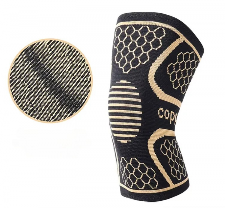 Protecție și Susținere Articulară - Genunchieră Compresivă cu Ioni de Cupru, 1 Bucată, Protecție și Susținere pentru Genunchi, Anti-Alunecare, Unisex