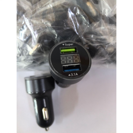 Încărcător USB Rapid pentru Mașină - 2 Porturi, RGB LED [4]