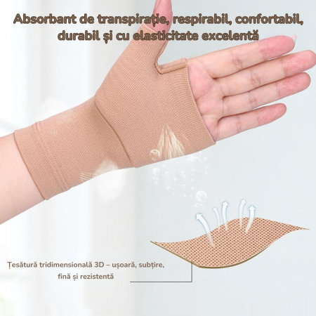 Suport de Compresie pentru Încheietură și Deget 15-20mmHg – Ameliorează Durerile Articulare, Artrita și Tendonita [6]