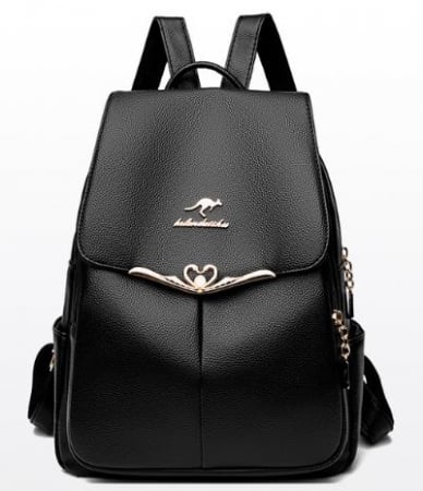 Genți și rucsacuri - rucsac-dama-elegant-cu-inima-decorativa-piele-ecologica-negru