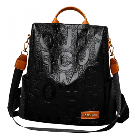 Genți și rucsacuri - rucsac-dama-urban-embosat-cu-detalii-maro-piele-ecologica-32x26x16cm.jpg