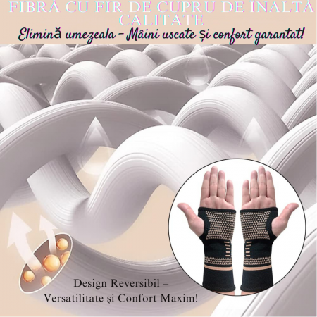 Mănușă de Compresie cu Fir de Cupru – Reducerea Durerii și Susținere Articulară [3]