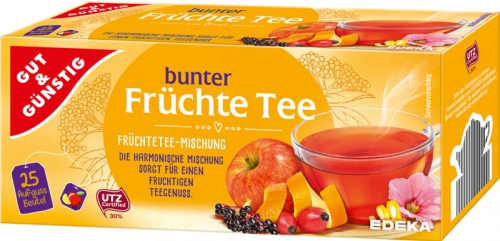 Ceai fructe Gut&Gunstig, 25 plicuri, 75 g [1]