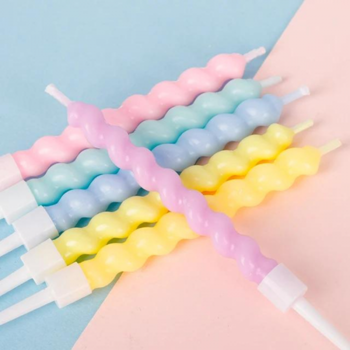 Set 6 lumanari colorate pentru tort, Party Candles [2]