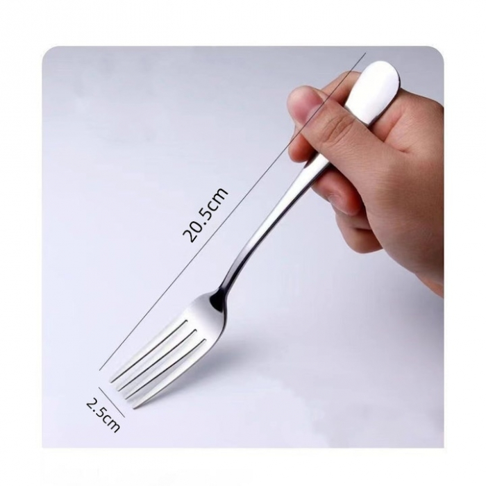 Set de 6 furculite din otel inoxidabil, 20.5x2.5cm, argintiu [2]