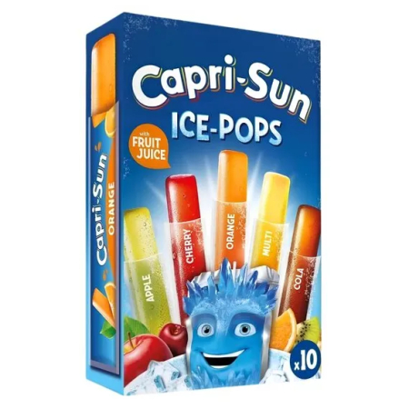 SUCURI / BAUTURI - Batoane de suc de fructe Capri Sun Ice Pops Water Ice,10 buc, 400ml