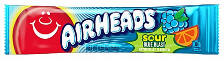 Airheads Sour Blast - caramea cu aromă de zmeură albastră și portocală USA, 15.6g [0]