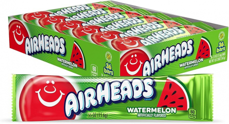 Airheads Watermelon - caramea cu gust de pepene rosu USA, 15.6g [1]